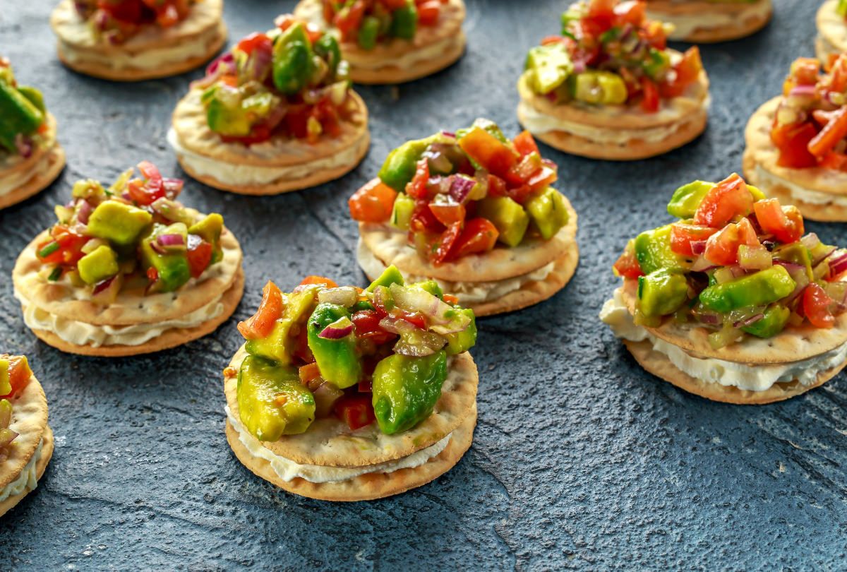 Elegant canape service for cocktail events