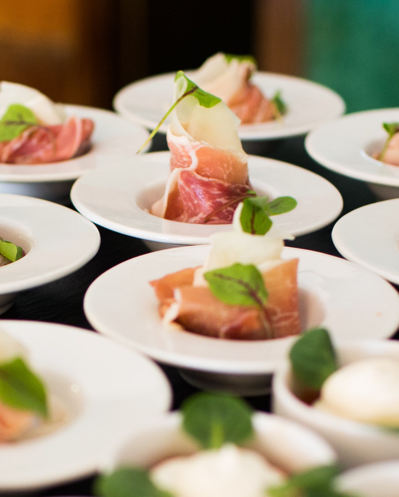 T.I Catering team presenting a curated catering spread